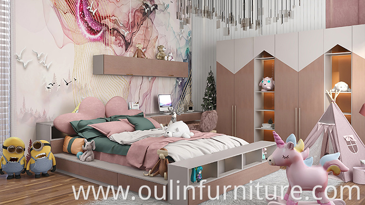 hot selling wood modern girls custom kids room